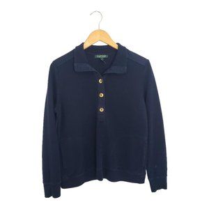 Polo Ralph Lauren Sweater Shirt Women Medium 100% Cotton